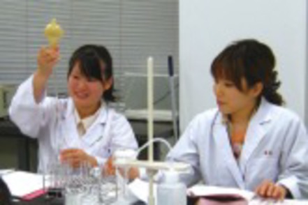 長崎国際大学 実験を通して、食品に含まれる栄養素や嗜好成分の化学的特性を学びます